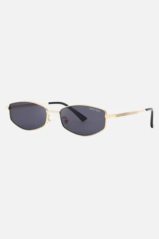 Rowan Polarized Sunglasses - Black/Gold made by Maude