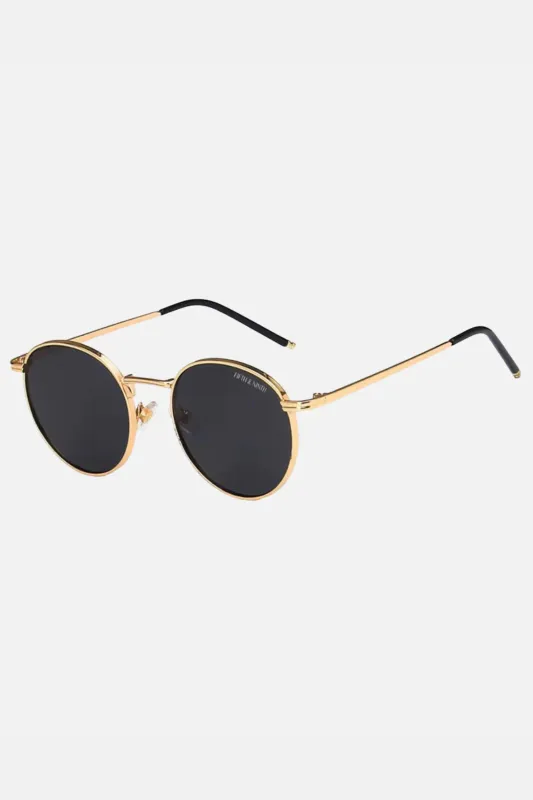 Jackson Sunglasses - Black/Gold sold by Maude