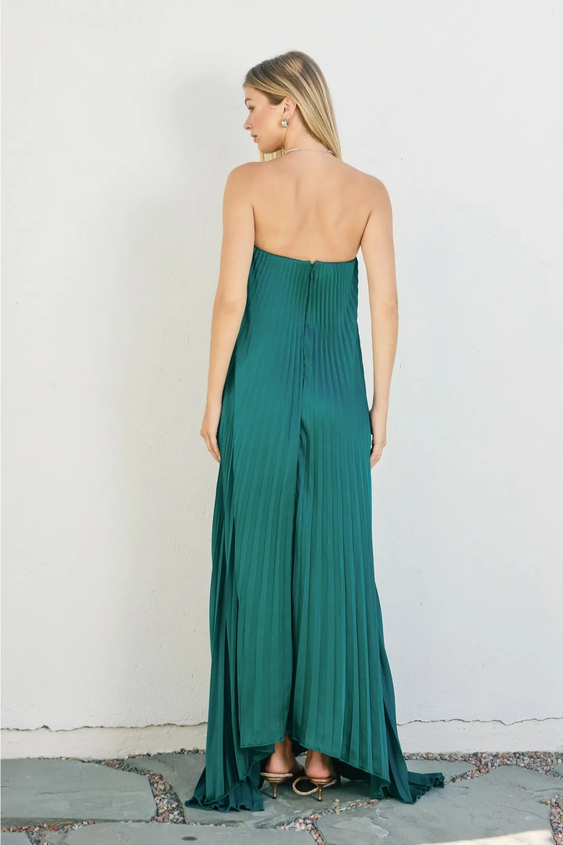 Moonglade Pleated Maxi Dress - Emerald sold by Maude product image thumbnail 5