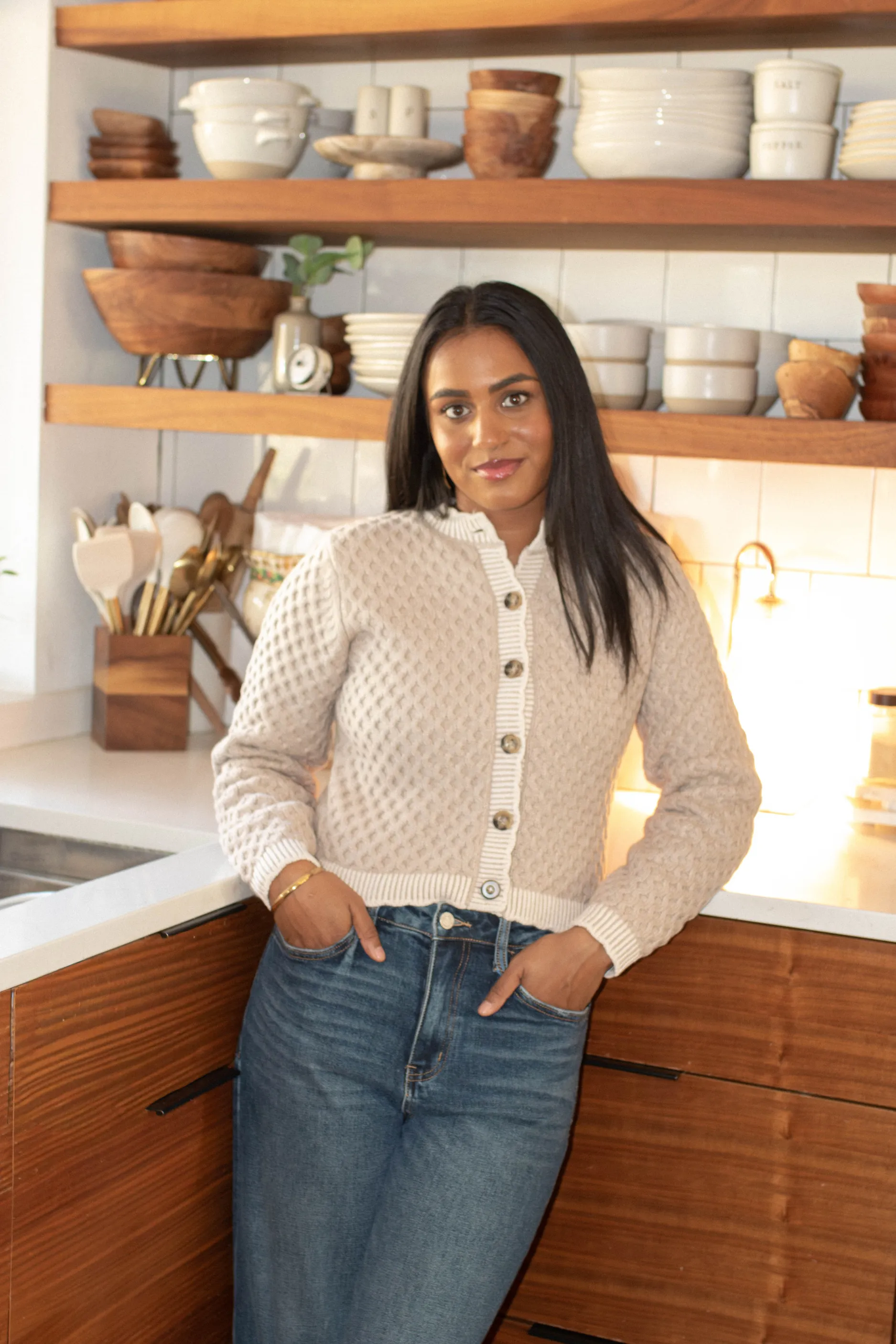 Clara Cropped Knit Cardigan sold by Maude product image thumbnail 2