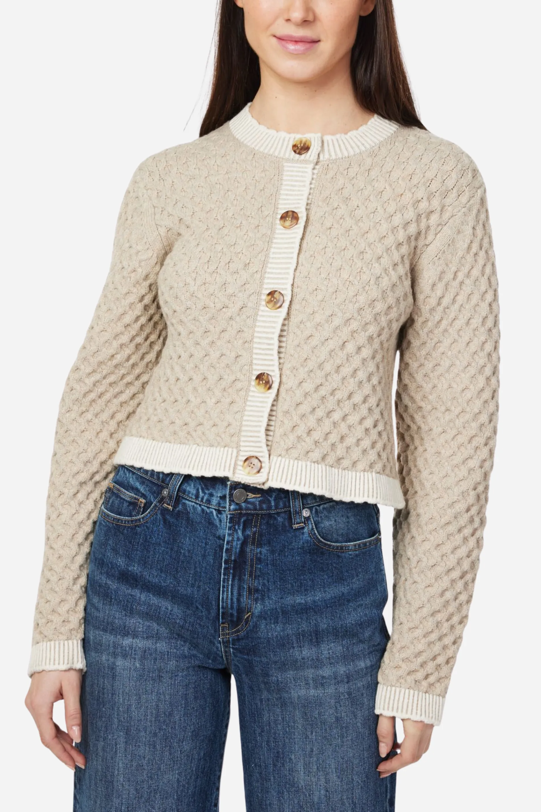 Clara Cropped Knit Cardigan sold by Maude product image thumbnail 3