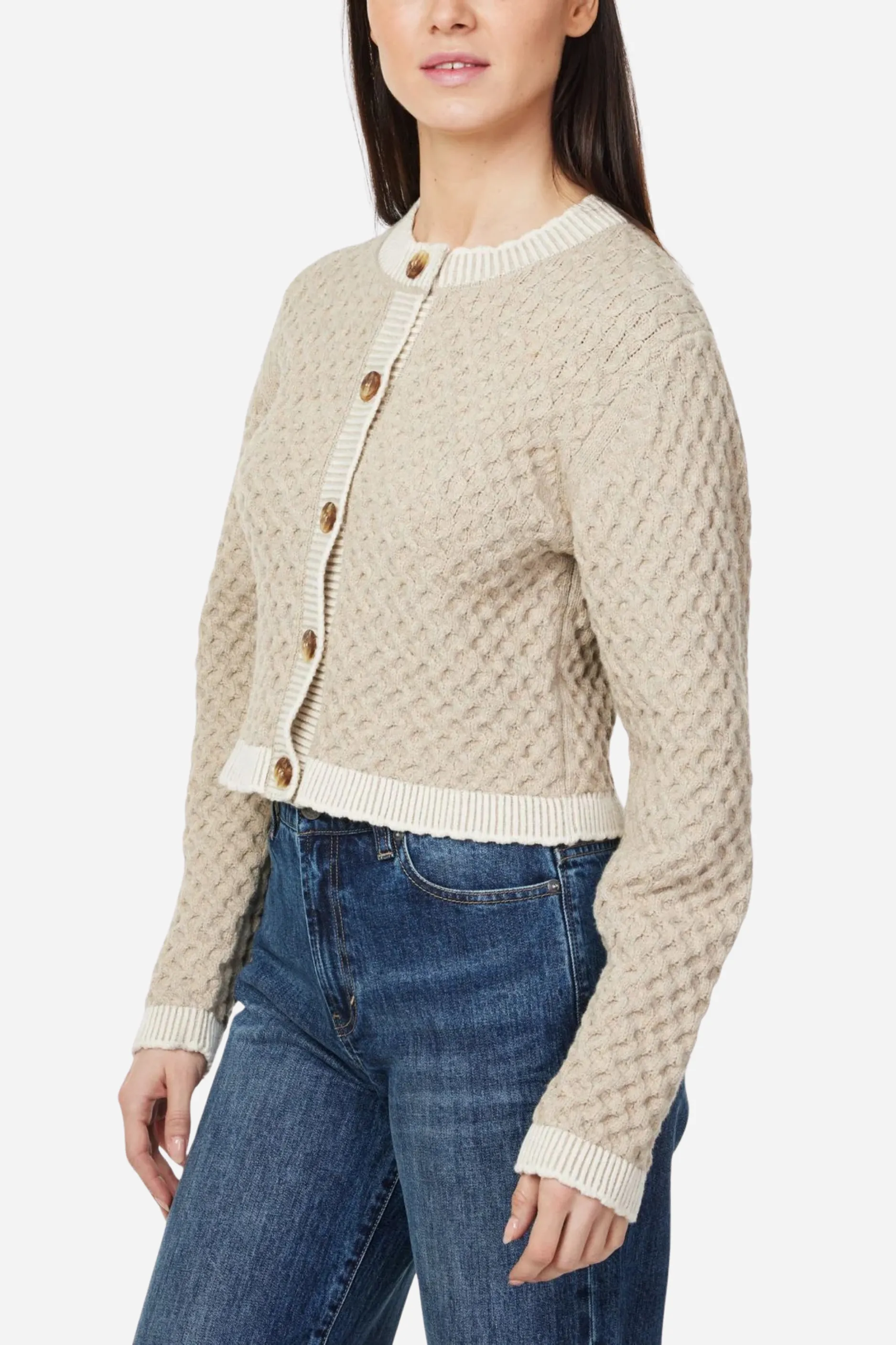 Clara Cropped Knit Cardigan sold by Maude product image thumbnail 4