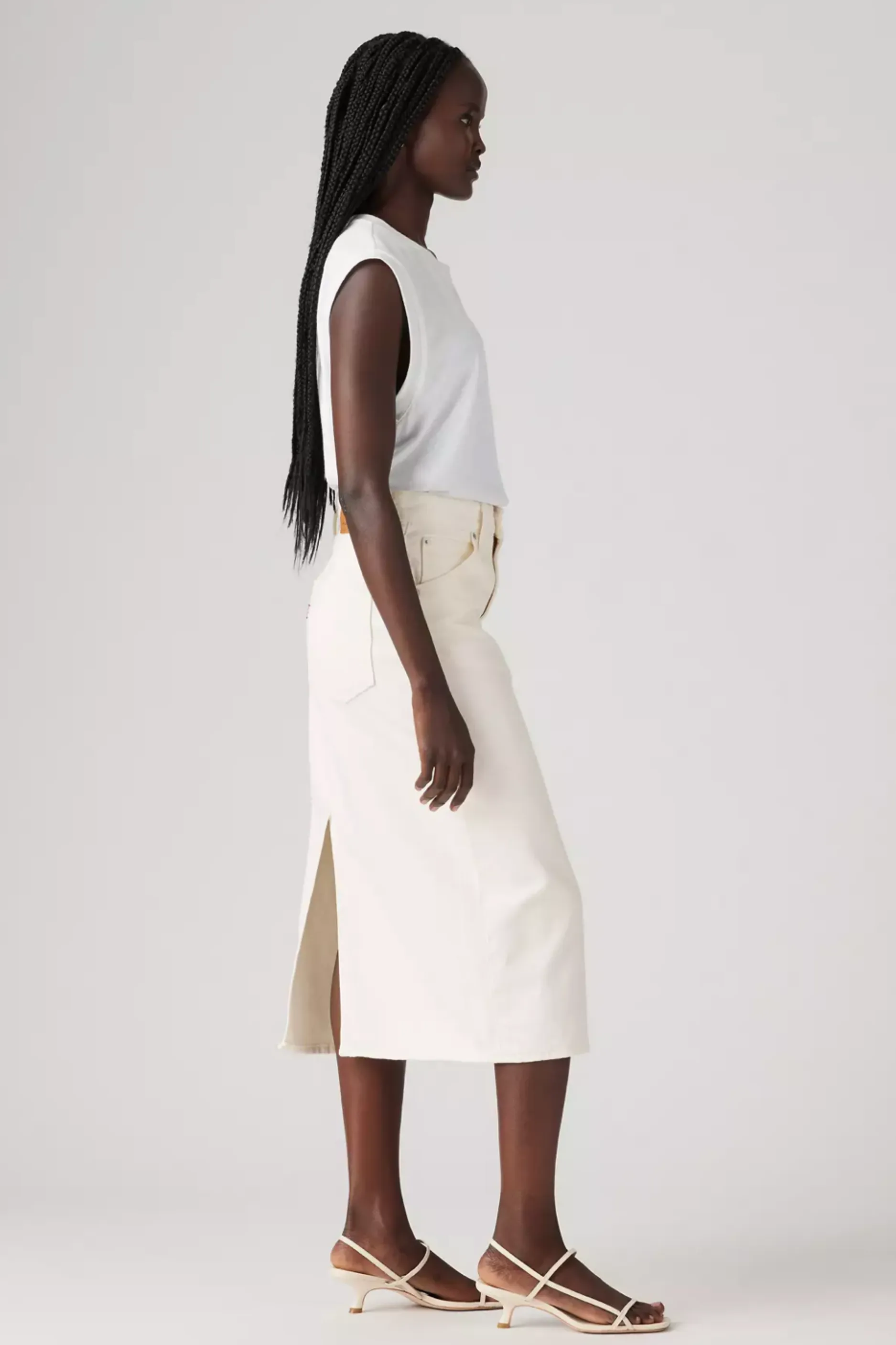 Levi's Back Slit Midi Skirt - Snowing in LA sold by Maude product image thumbnail 2