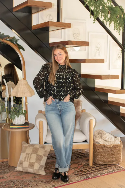 Ivy Balloon Sleeve Blouse Top sold by Maude