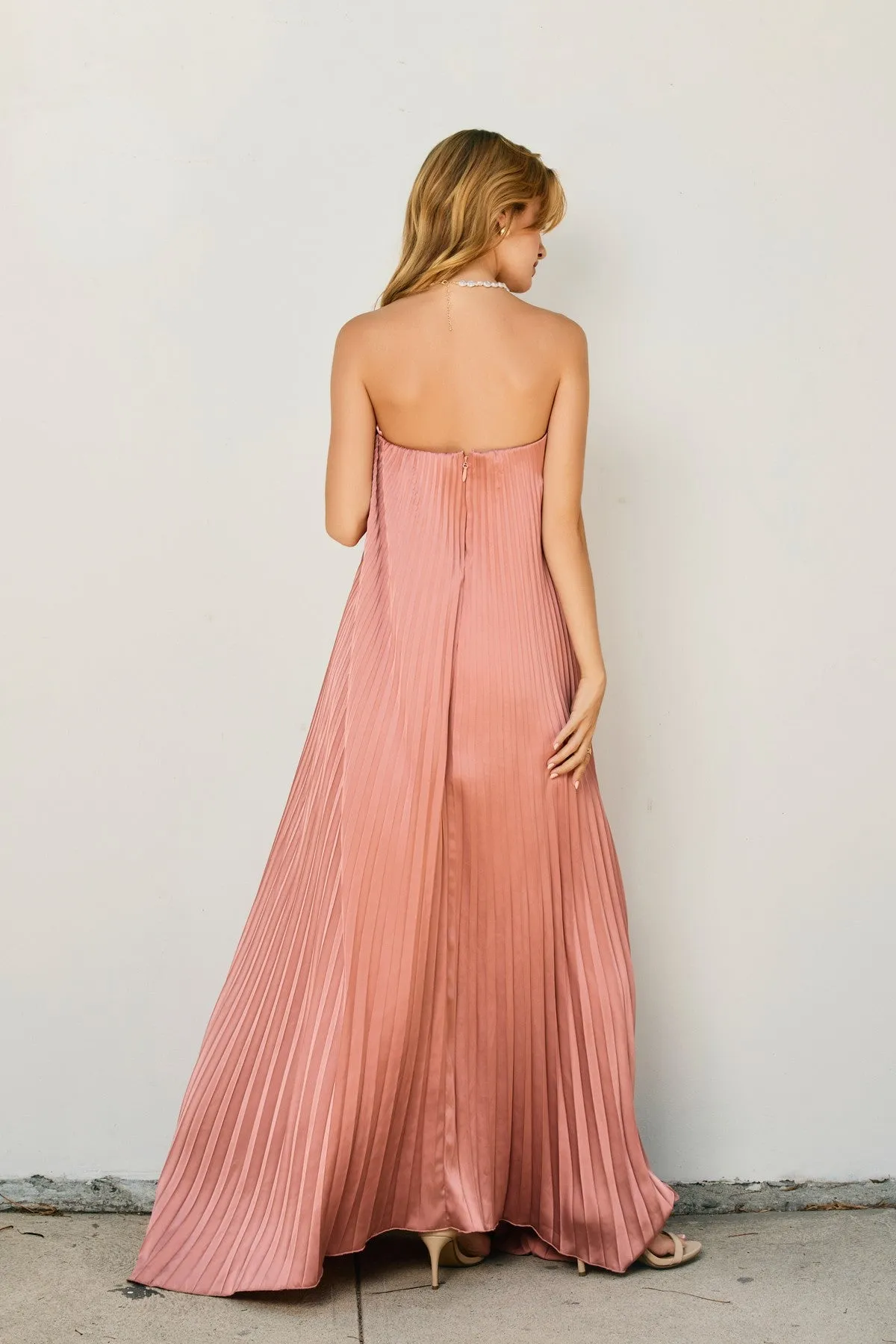Moonglade Pleated Maxi Dress - Hazel sold by Maude product image thumbnail 5