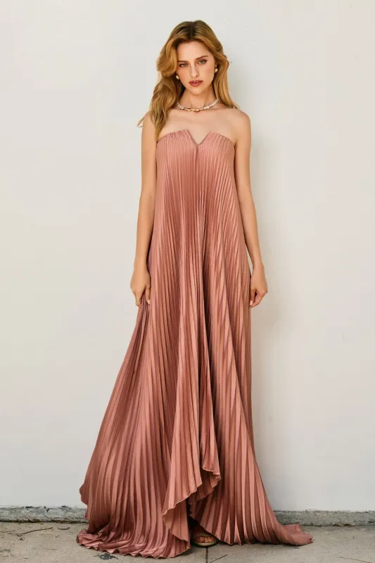 Moonglade Pleated Maxi Dress - Hazel made by Dress Forum