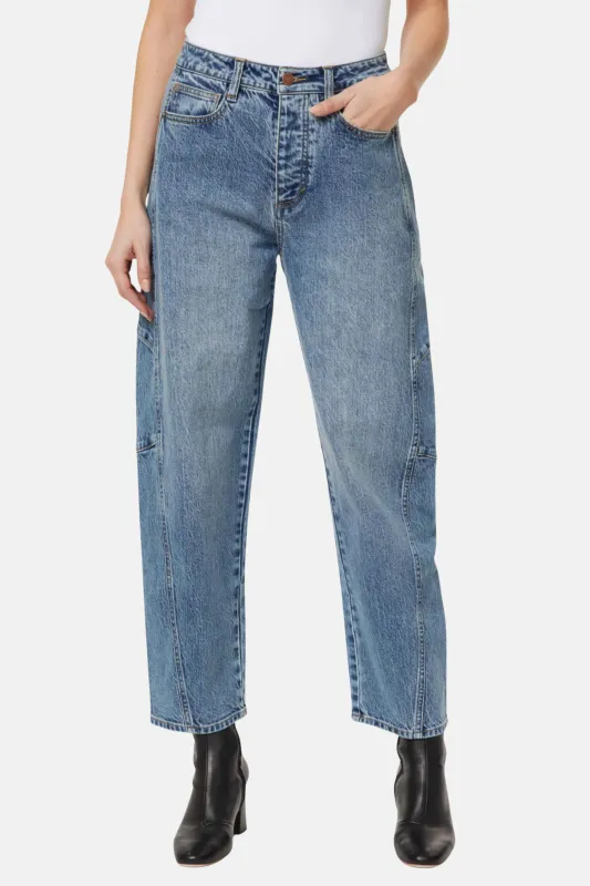 Evie Barrel Cropped Jeans sold by Maude