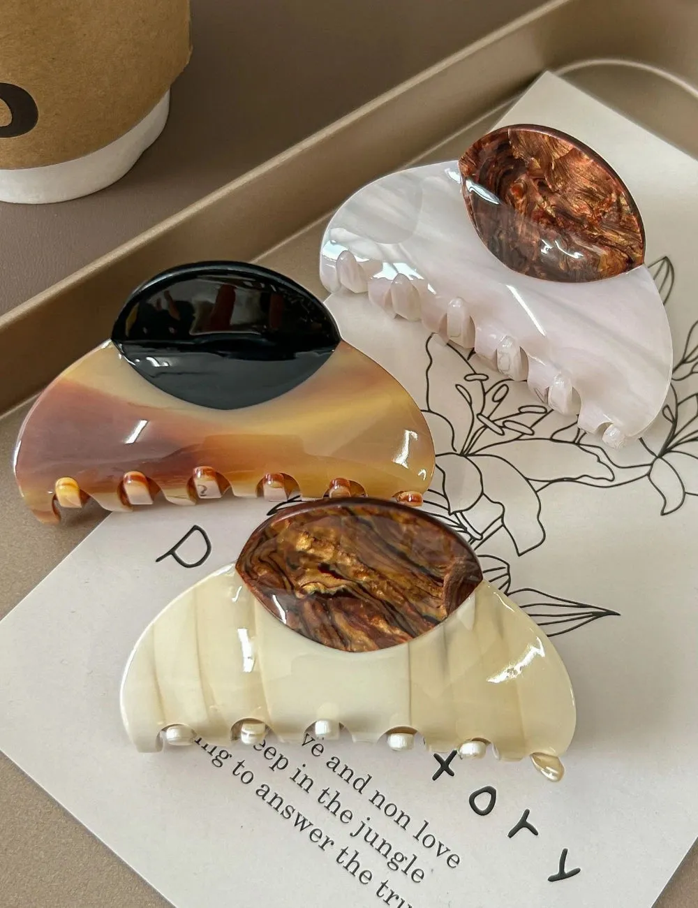 Vintage Hair Clips - Coffee sold by Maude product image thumbnail 2