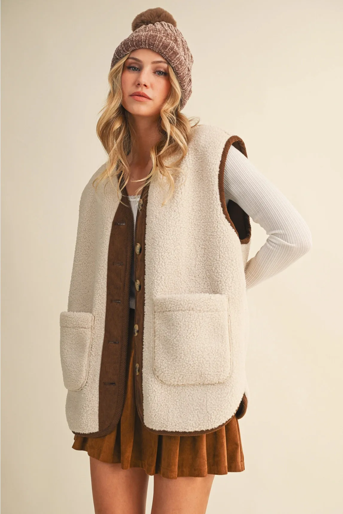 Teddy Vest - Cream sold by Maude product image thumbnail 3