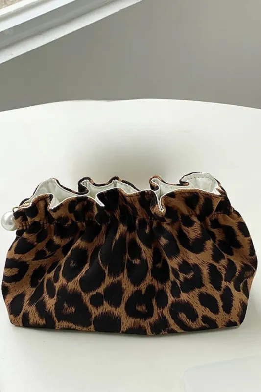 Vintage Leopard Print Cosmetic Bag - Large sold by Maude