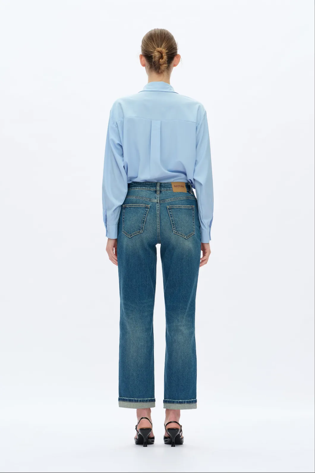 Mid Rise Straight Leg Jeans - Retro Medium Blue sold by Maude product image thumbnail 5