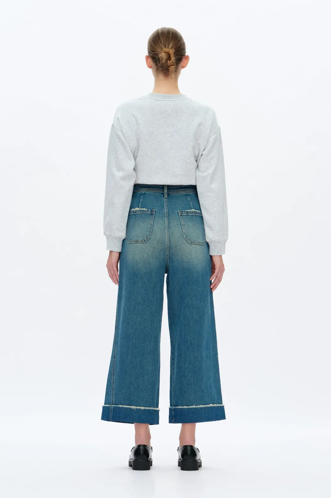 High Rise Wide Leg Jeans - Vintage Medium Blue sold by Maude product image thumbnail 4