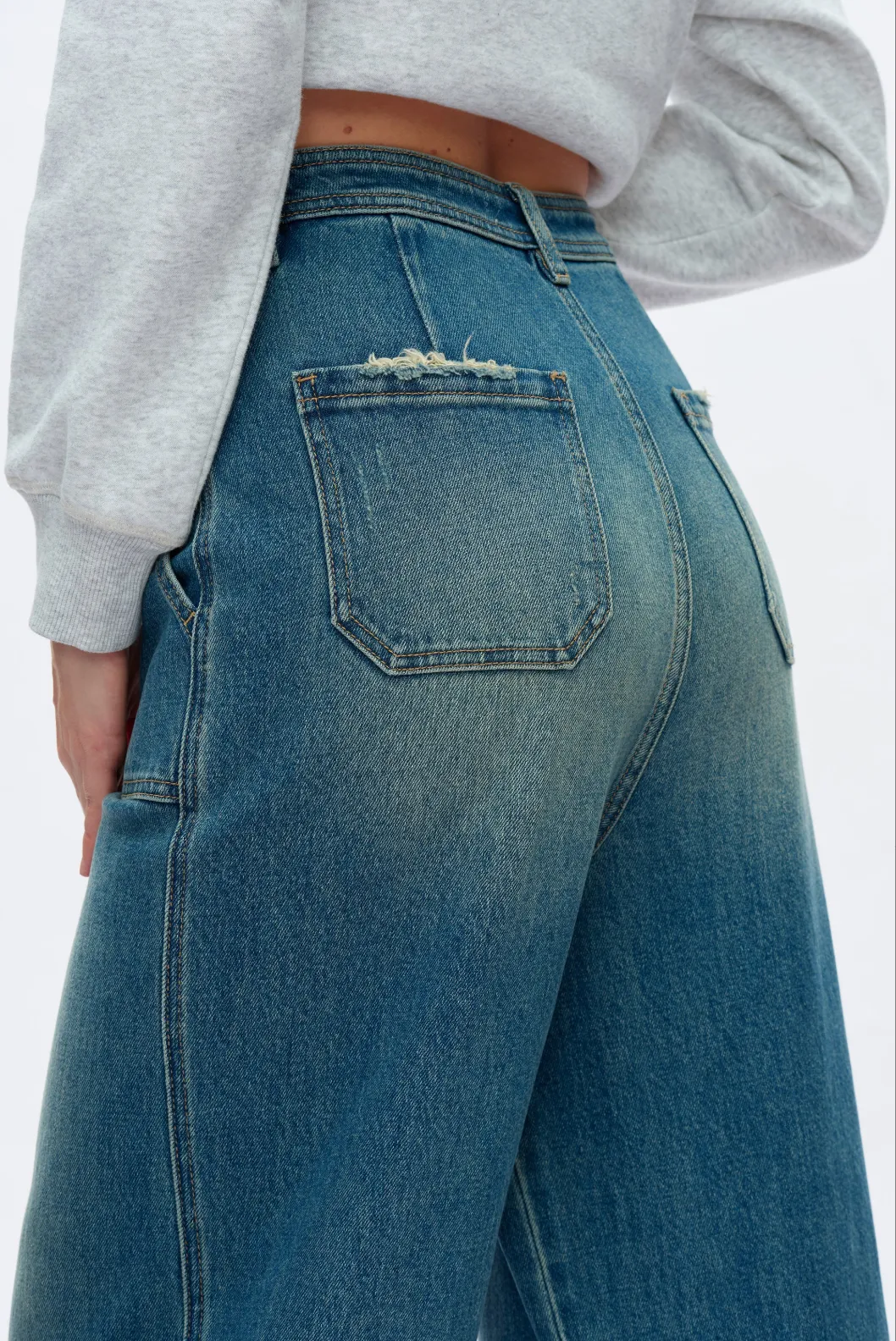 High Rise Wide Leg Jeans - Vintage Medium Blue sold by Maude product image thumbnail 5