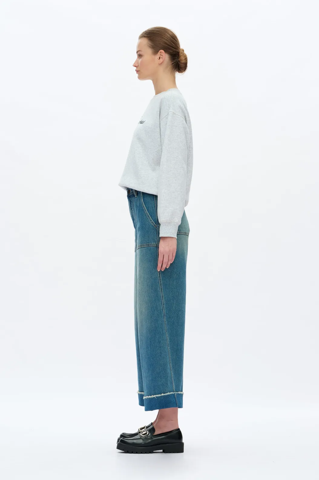 High Rise Wide Leg Jeans - Vintage Medium Blue sold by Maude product image thumbnail 3