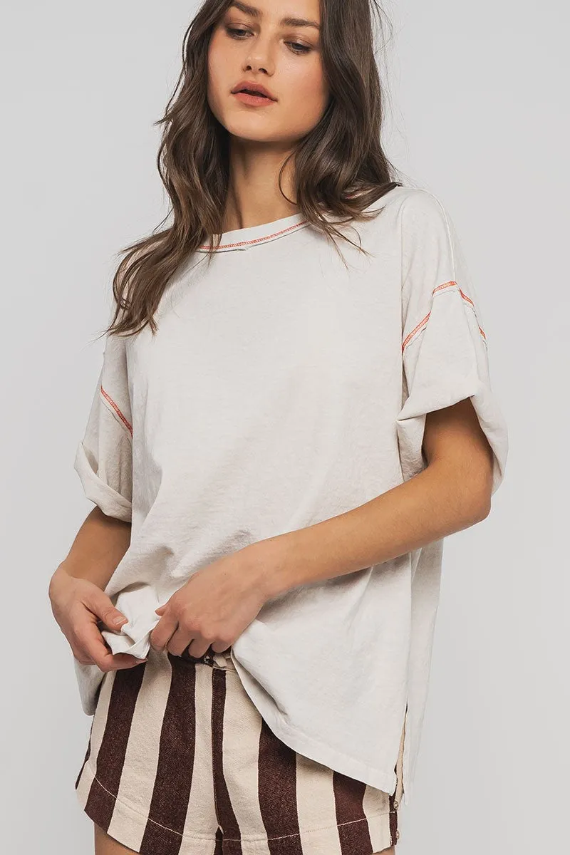 Timeless Oversized Tee - Chalk sold by Maude product image thumbnail 2