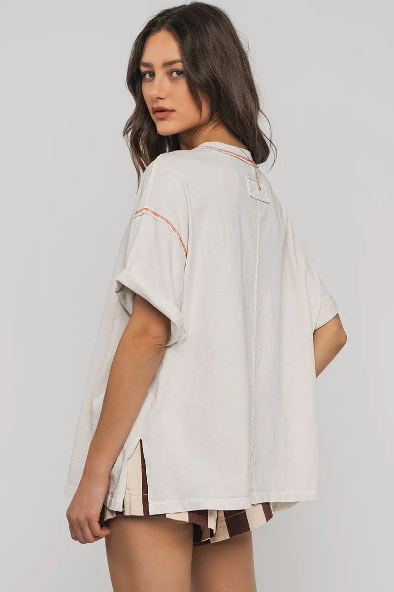 Timeless Oversized Tee - Chalk sold by Maude product image thumbnail 3