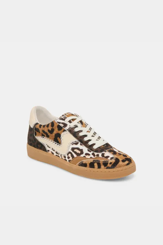 Dolce Vita Notice Stitch Sneakers - Leopard Multi Calf Hair sold by Maude