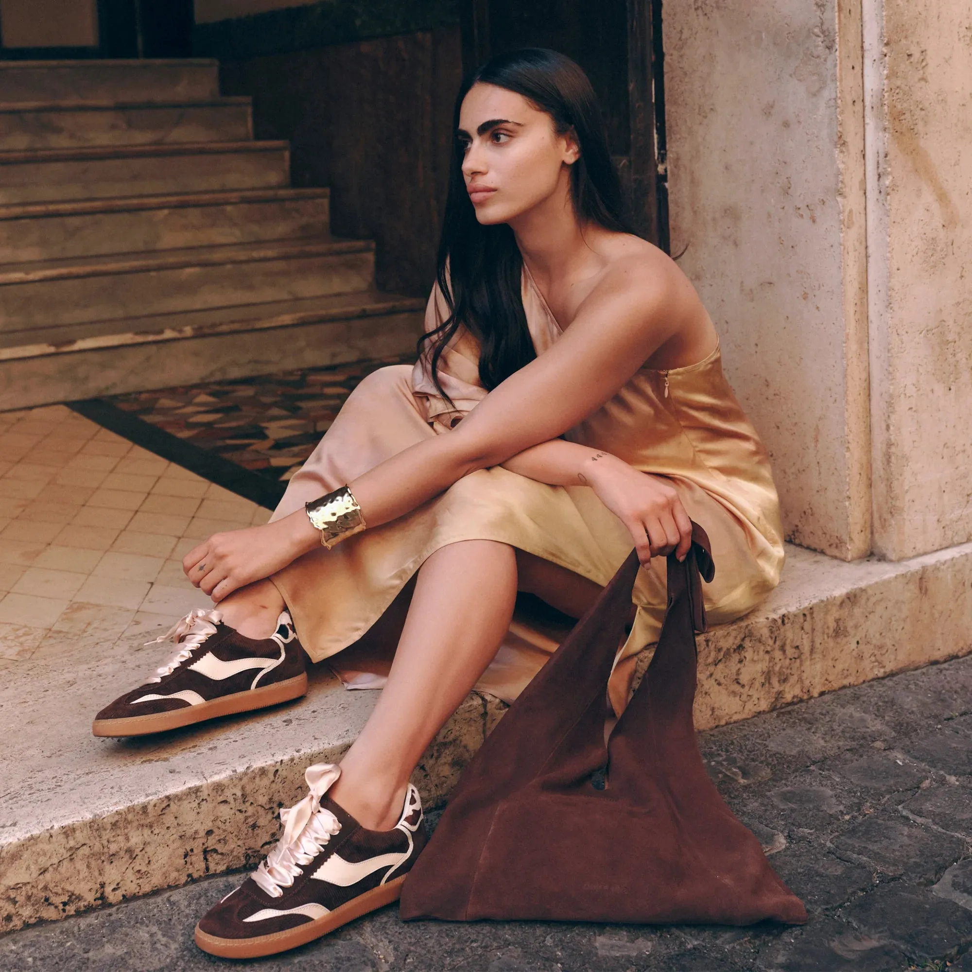 Dolce Vita Notice Sneakers - Chocolate Corduroy sold by Maude product image thumbnail 2