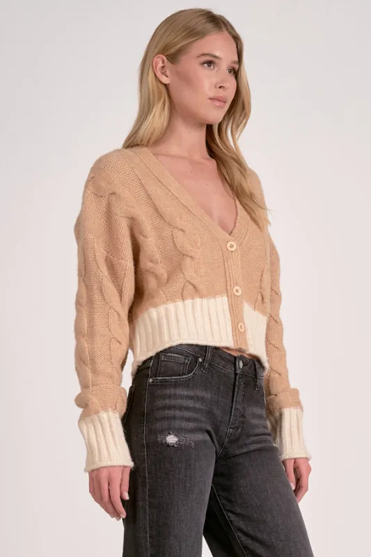 Colorblock Cardigan Sweater sold by Maude