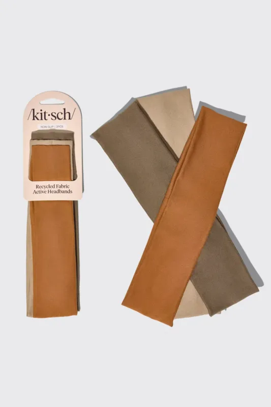 KITSCH Active Headbands Set - Brown sold by Maude