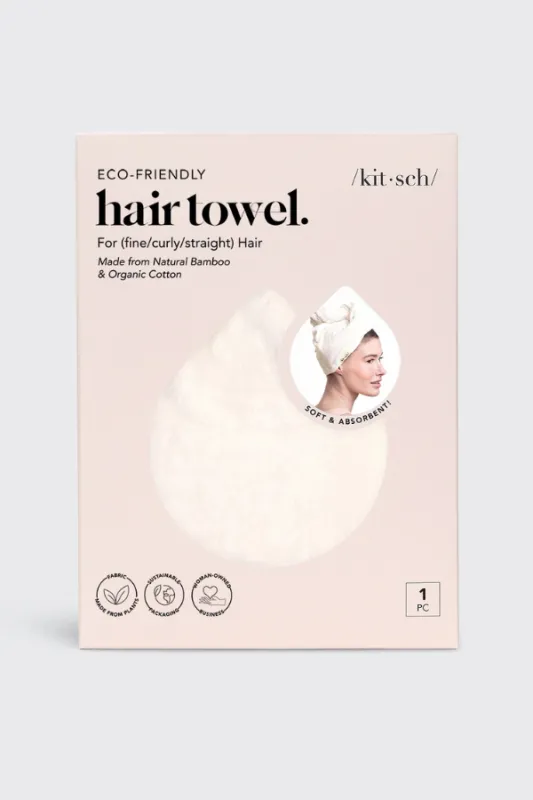 KITSCH - Quick Drying Hair Towel - Ivory sold by Maude