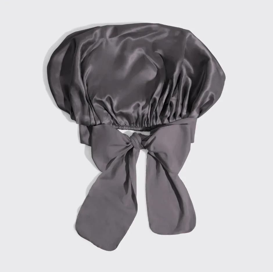 KITSCH Adjustable Oversized Satin Bonnet - Charcoal sold by Maude product image thumbnail 2