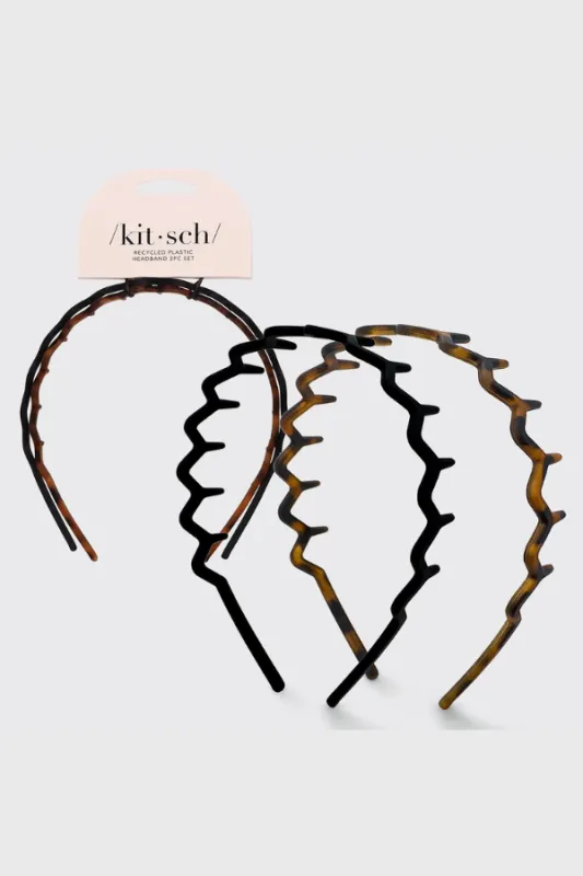 KITSCH - Zig Zag Headband - 2pc - Black & Tort sold by Maude