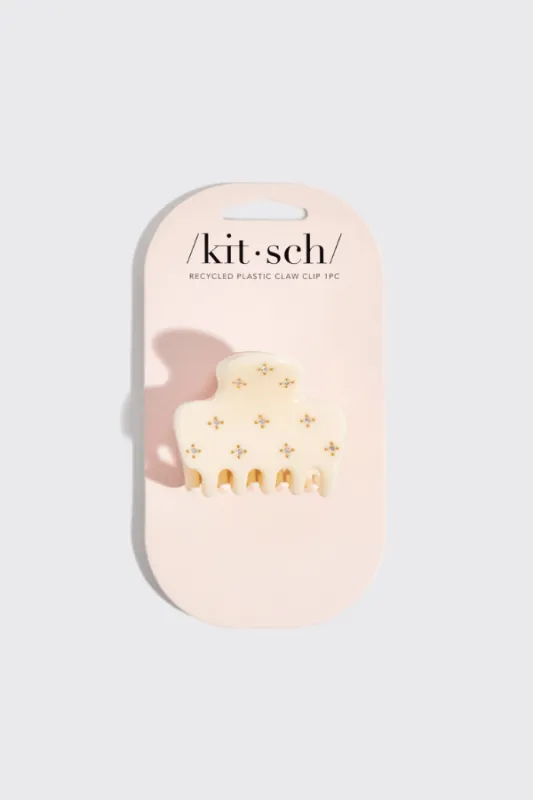 KITSCH Rhinestone Puffy Claw Clip - 1 pc - Ivory sold by Maude