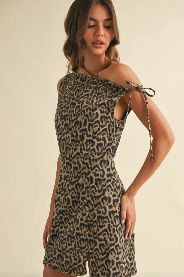 Leopard Denim Mini Dress sold by Maude product image thumbnail 2