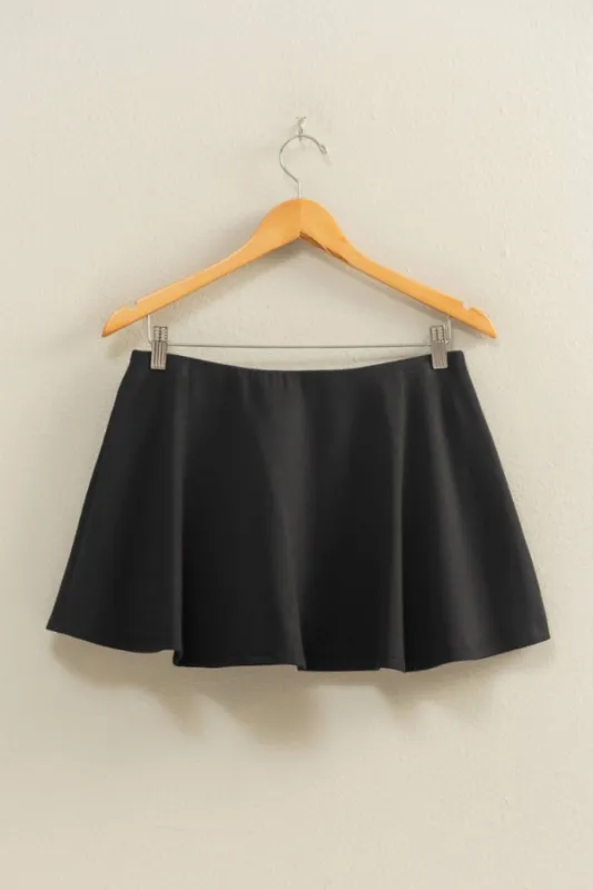 Flirty Scuba Mini Skort - Black sold by Maude