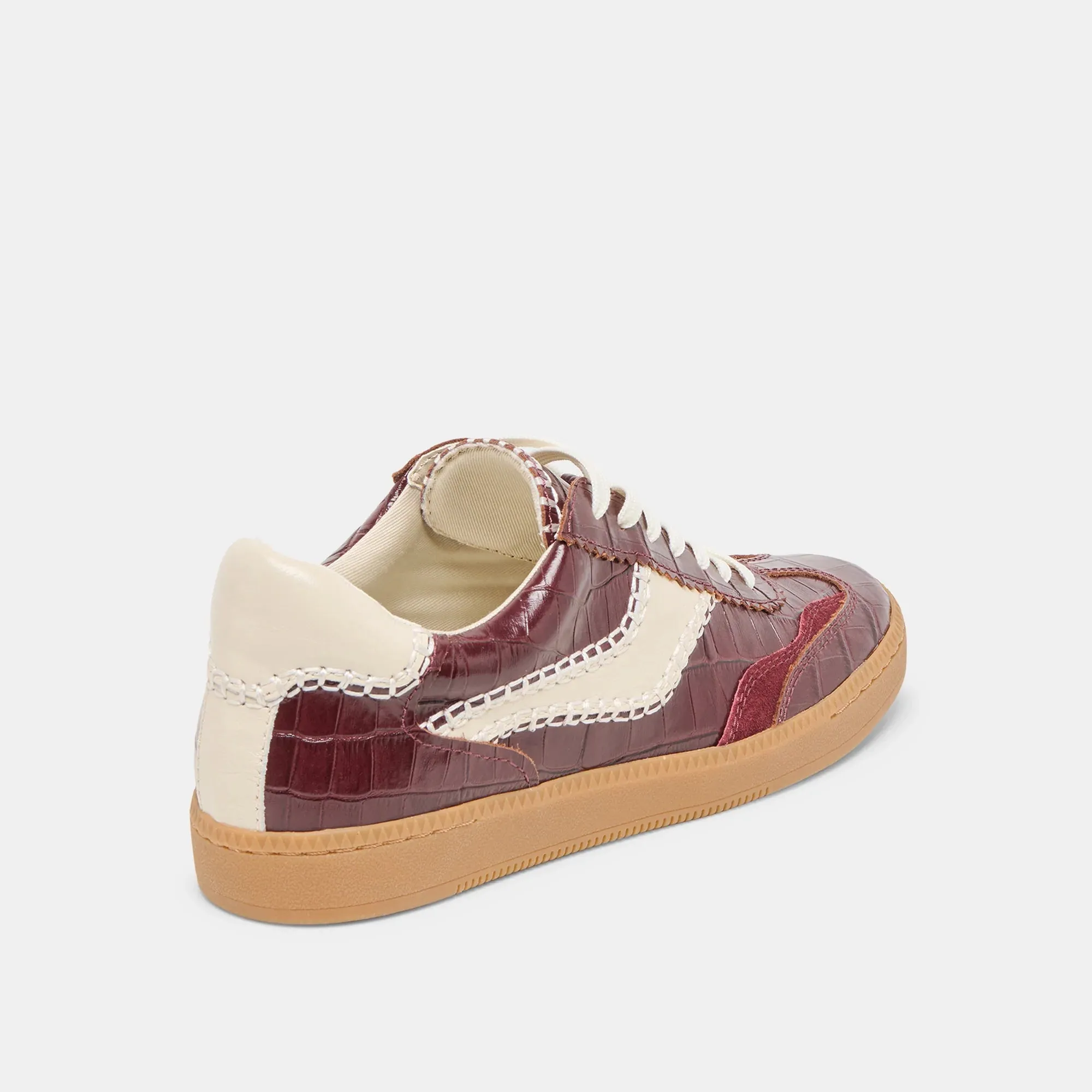 Dolce Vita Notice Stitch Sneakers - Oxblood Leather sold by Maude product image thumbnail 3