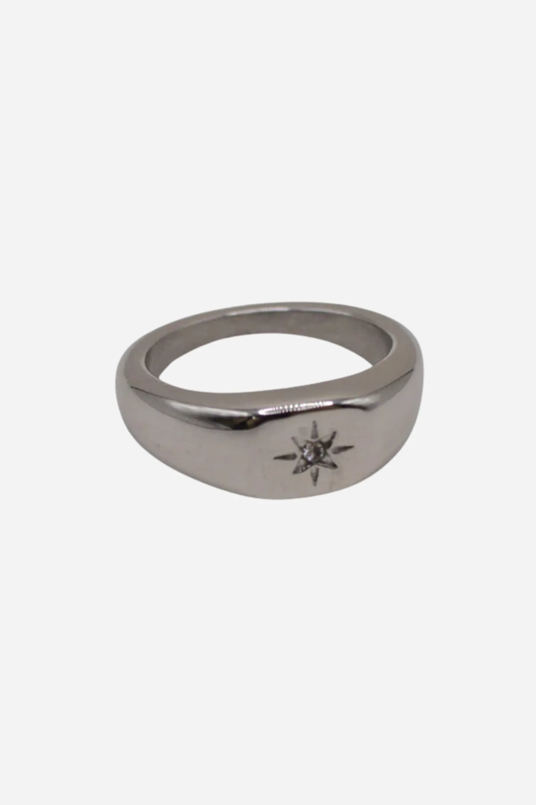 18K Lone Star Signet Ring - Silver sold by Maude