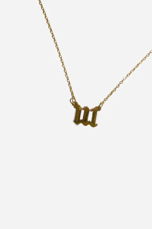 18K Angel Number Necklace sold by Maude