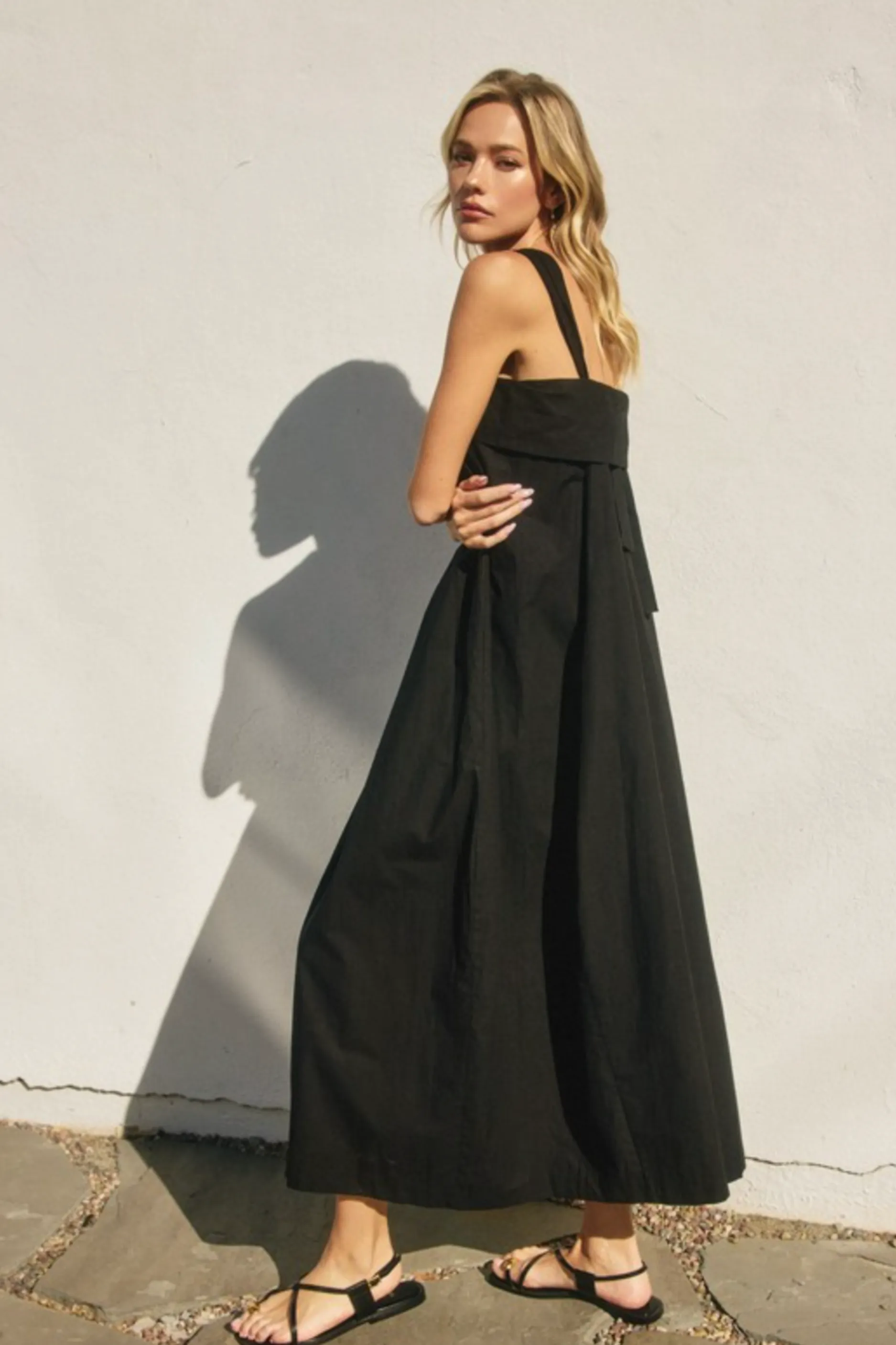 Cotton Halter Neck Maxi Dress - Black sold by Maude product image thumbnail 3