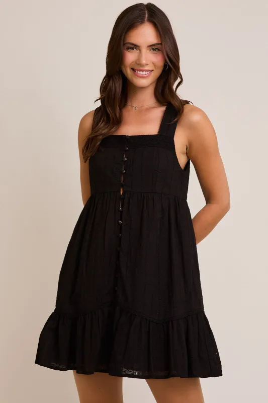 Sweet Romance Mini Dress - Black sold by Maude