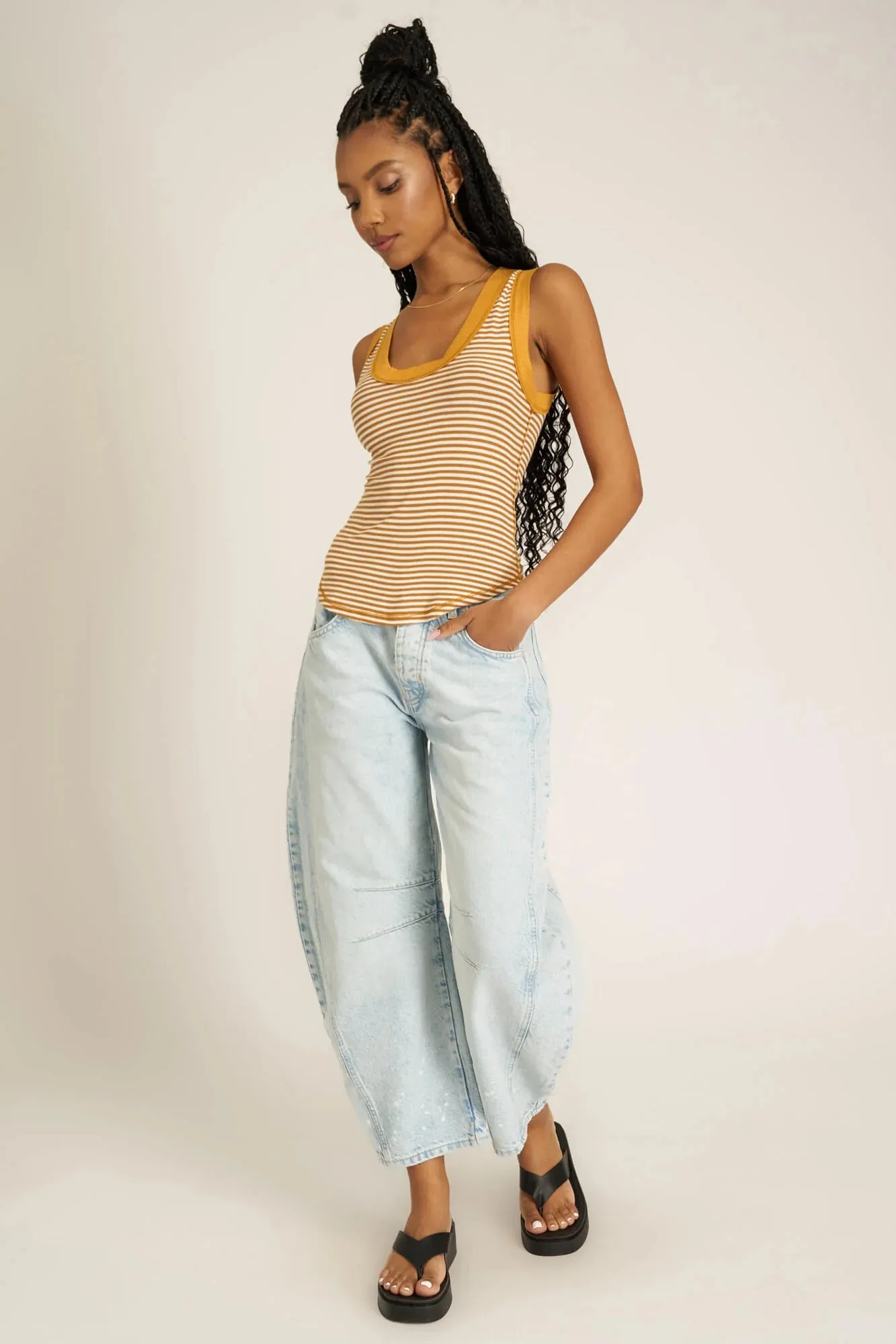 Hits Different Striped Tank - Gold Harvest sold by Maude product image thumbnail 3