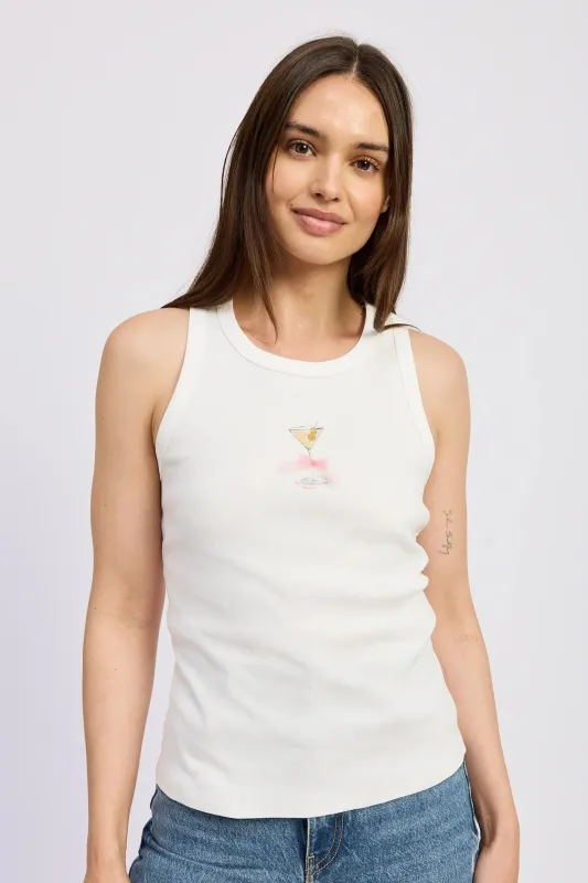 Mia Graphic Tank Top sold by Maude