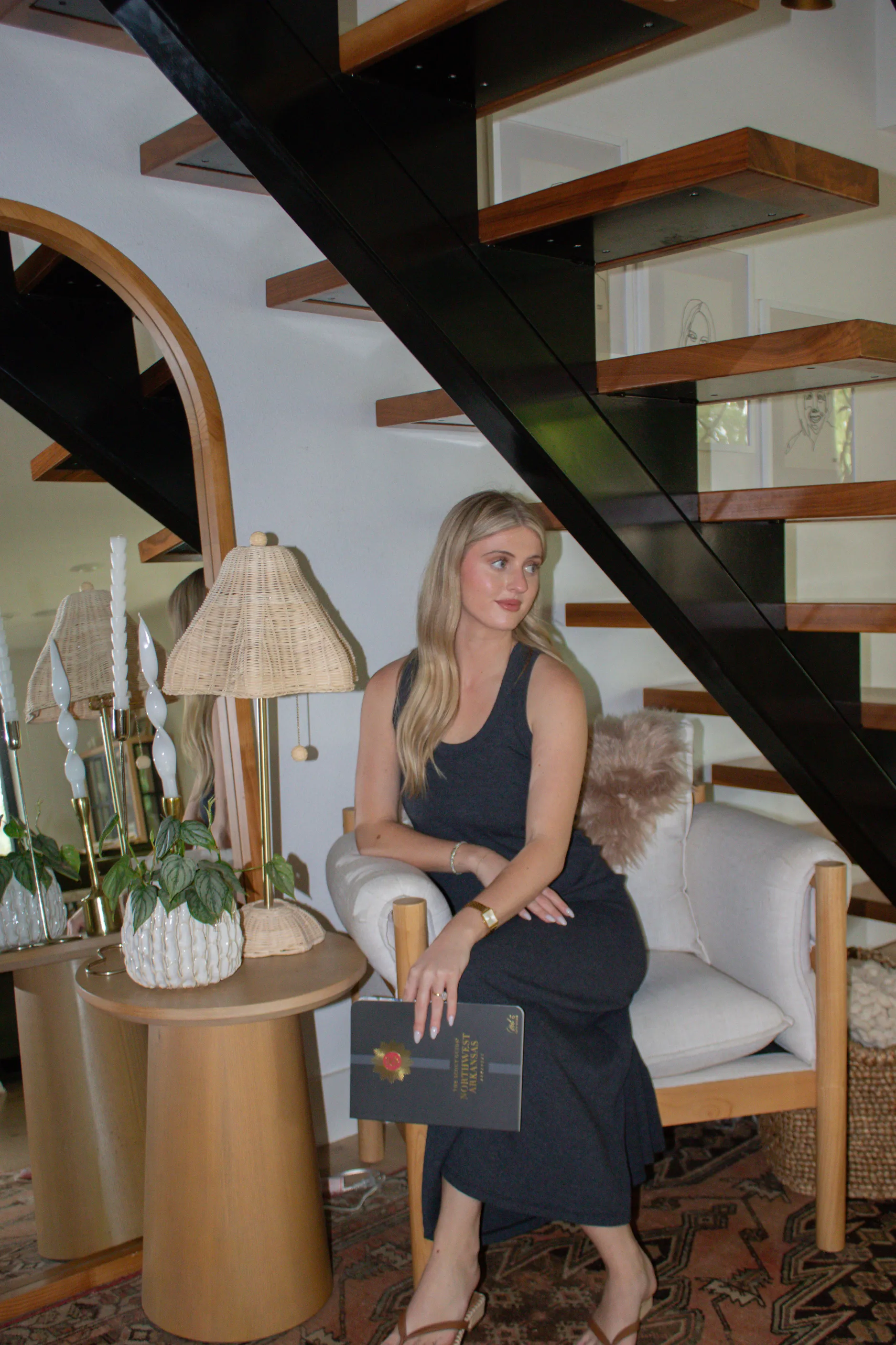 Yuma Scoop Neck Ribbed Dress - Black sold by Maude product image thumbnail 4