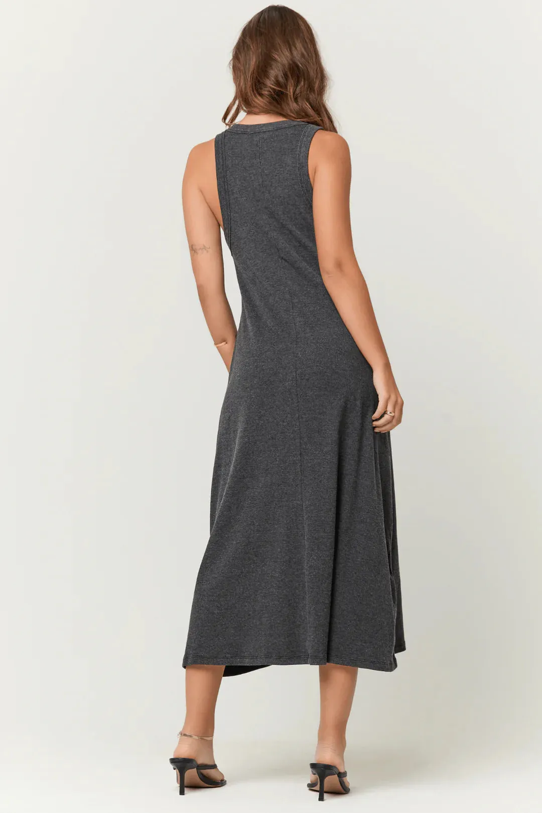 Yuma Scoop Neck Ribbed Dress - Black sold by Maude product image thumbnail 5