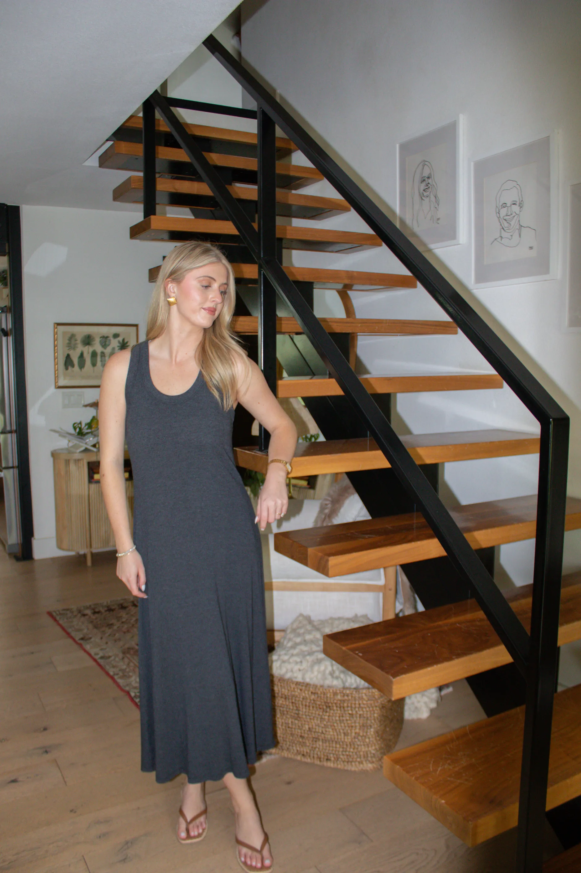 Yuma Scoop Neck Ribbed Dress - Black sold by Maude product image thumbnail 2