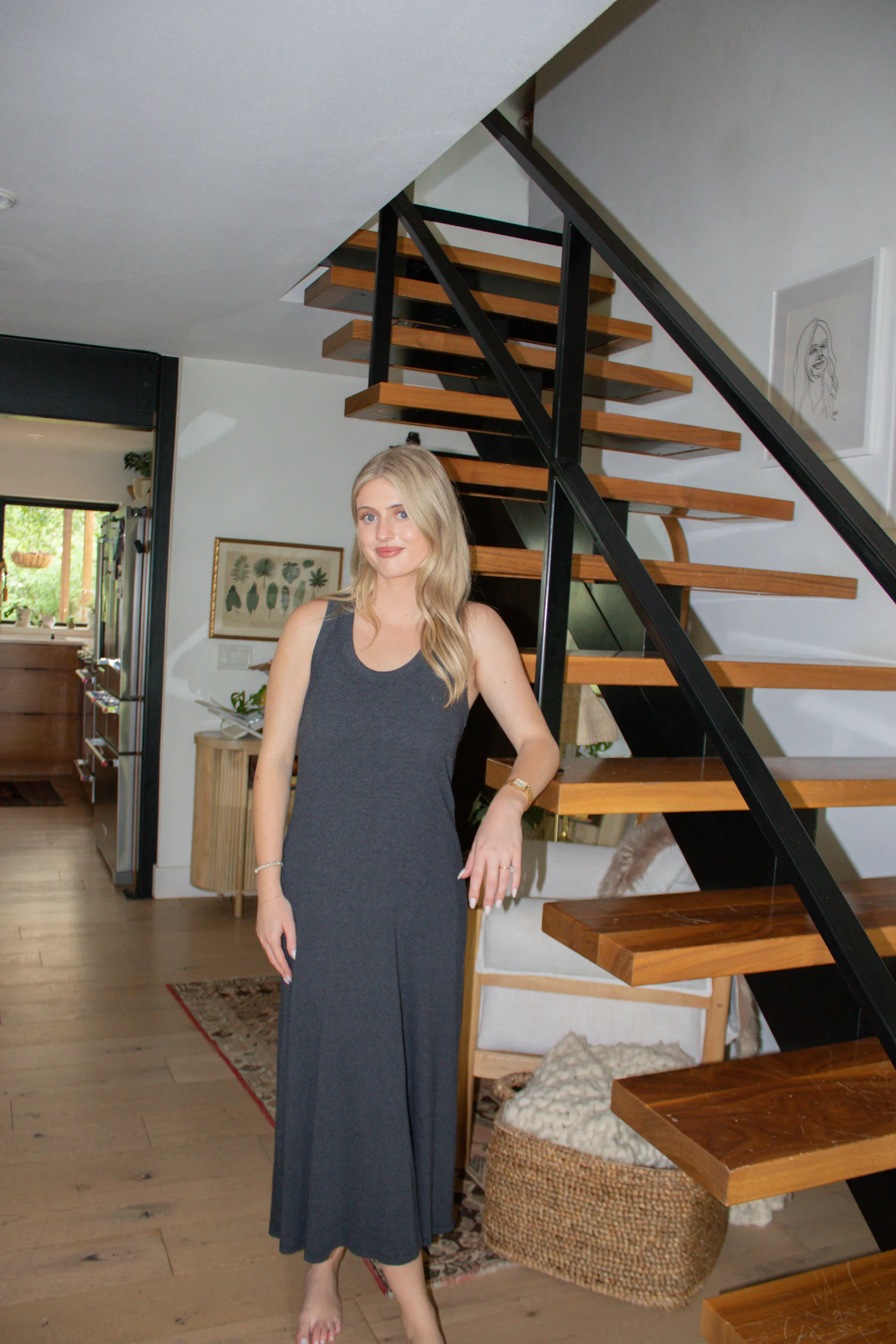 Yuma Scoop Neck Ribbed Dress - Black sold by Maude product image thumbnail 3