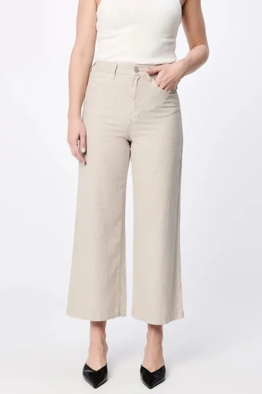 Audrey Wide Leg Pants - Stone sold by Maude