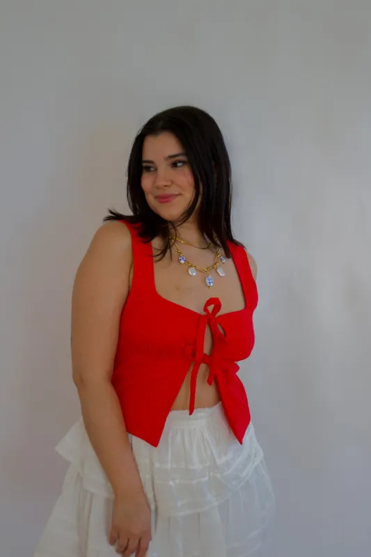 Carolina Top - Cherry sold by Maude