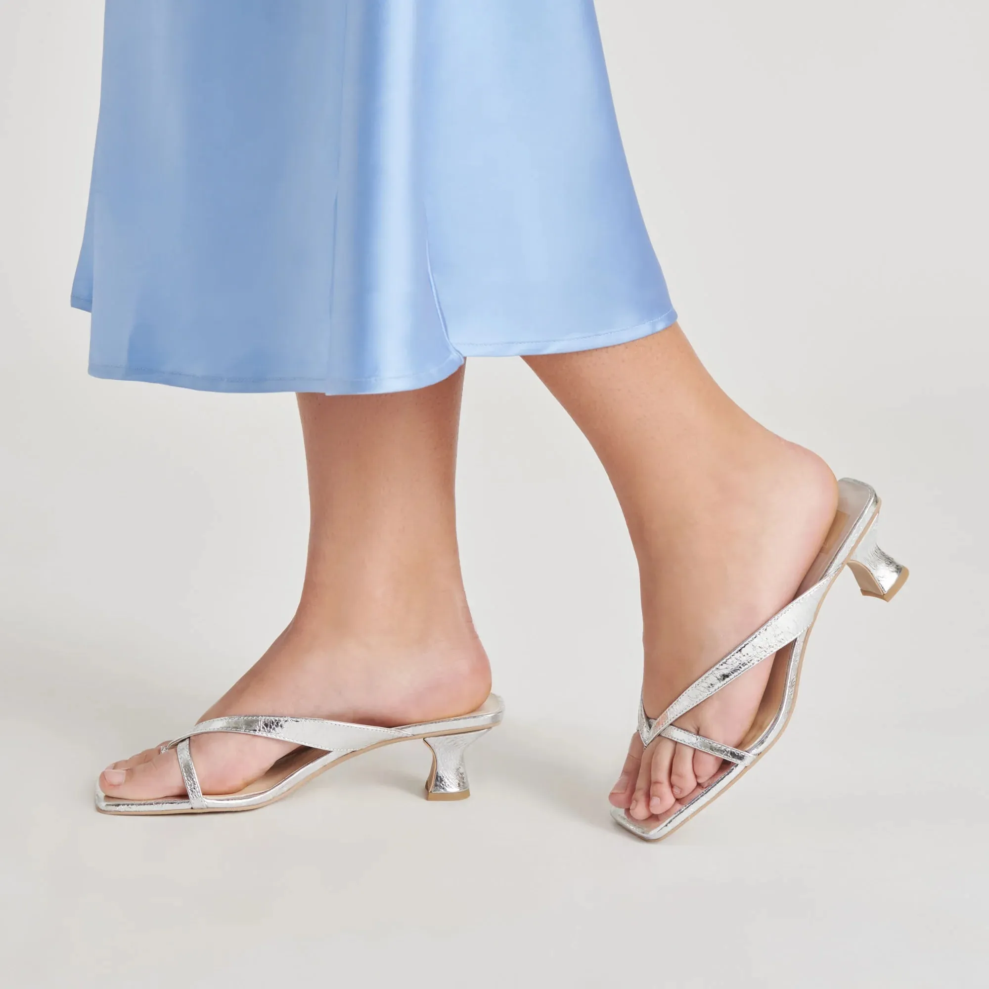 Dolce Vita Brevel Heels - Silver Leather sold by Maude product image thumbnail 2