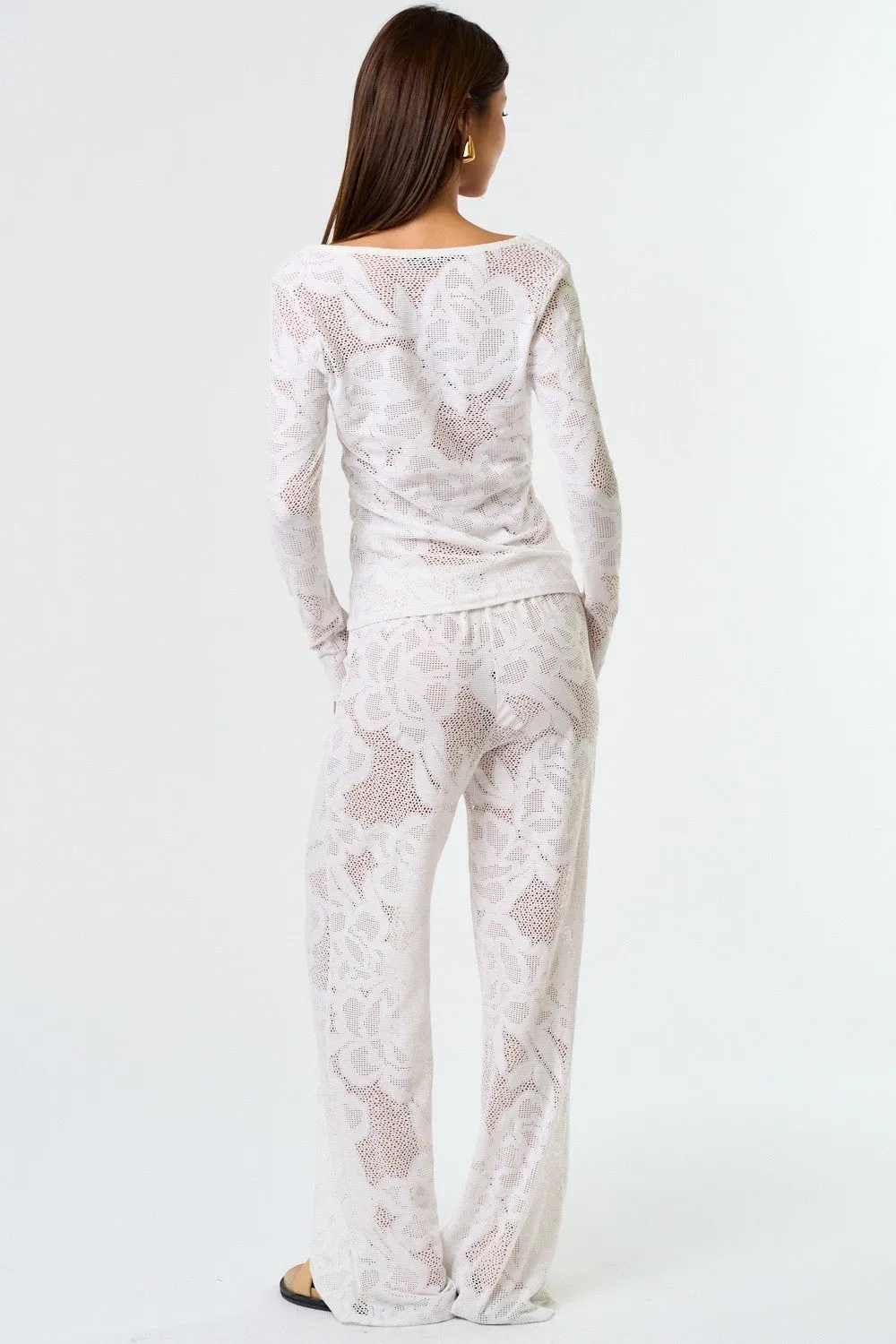 Lace Cover Up Pants - White sold by Maude product image thumbnail 4