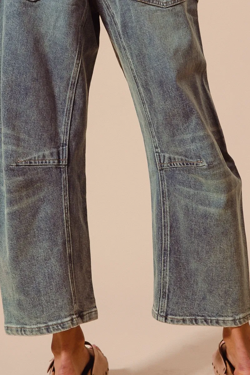 Mid-Rise Denim Barrel Jeans sold by Maude product image thumbnail 5