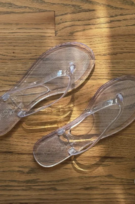 Olsen Flip Flop Sandal - Clear sold by Maude