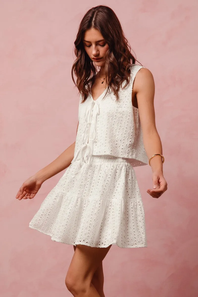 Floral Eyelet Lace Set - White sold by Maude product image thumbnail 2