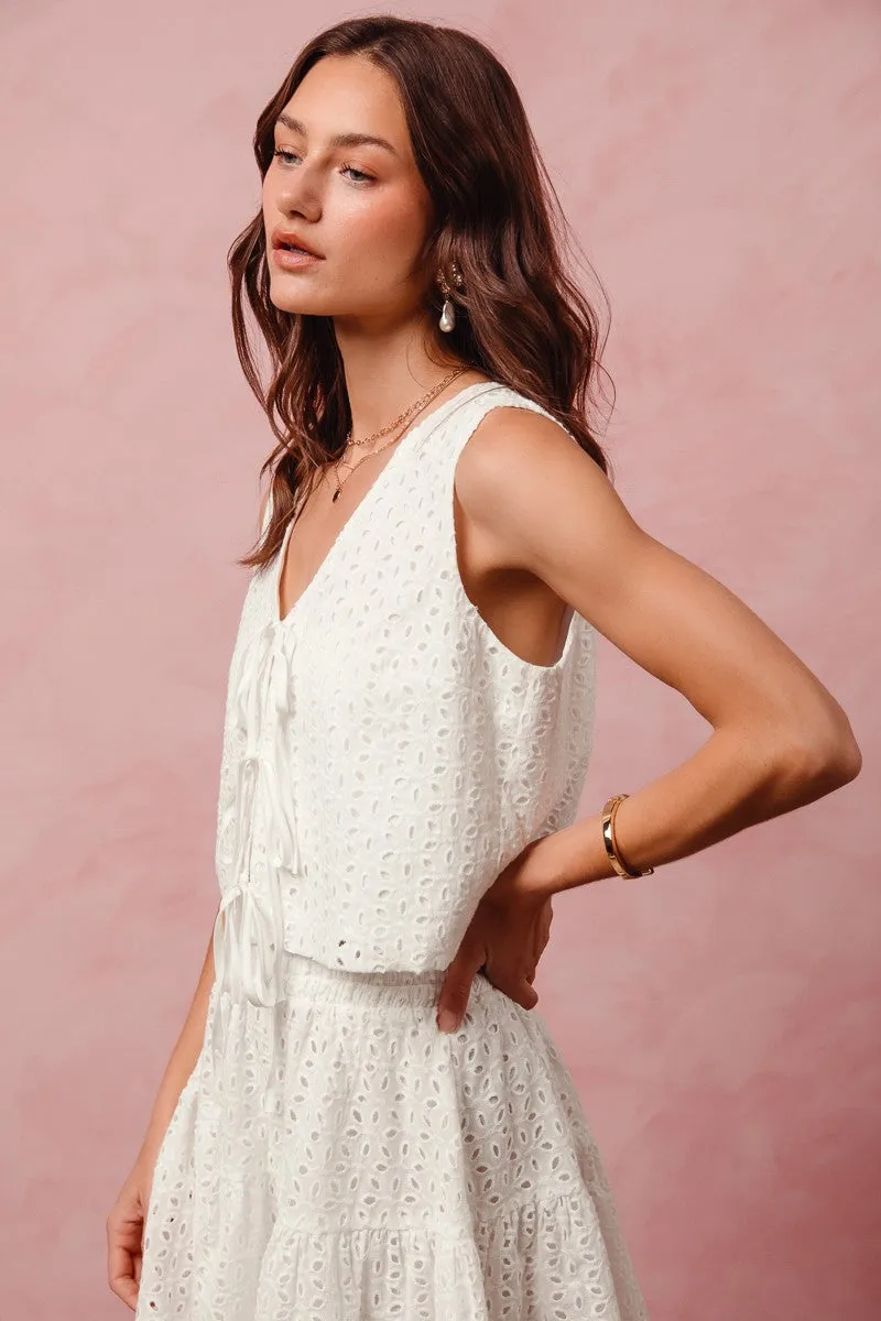 Floral Eyelet Lace Set - White sold by Maude product image thumbnail 3