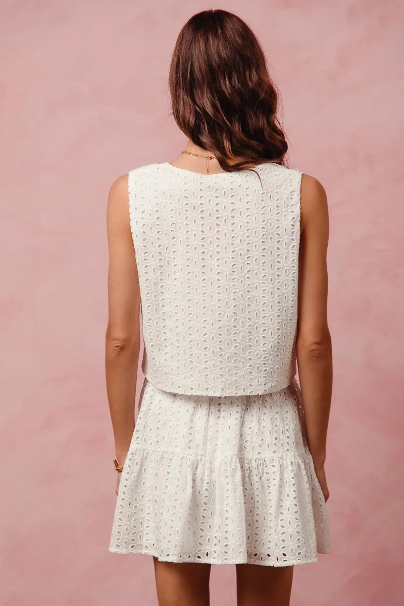 Floral Eyelet Lace Set - White sold by Maude product image thumbnail 4